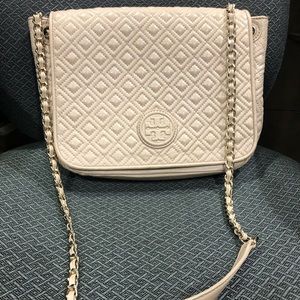 Pale pink Tory Burch crossbody/shoulder bag